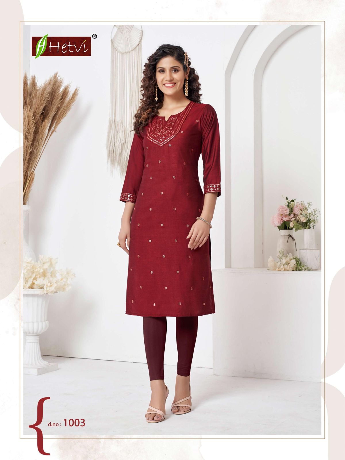 Devki By Hetvi Heavy Rayon Embroidered Kurtis Suppliers In India
